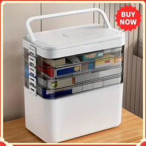 Large Capacity Multi-Layer Medicine Organizer